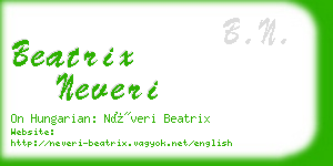 beatrix neveri business card